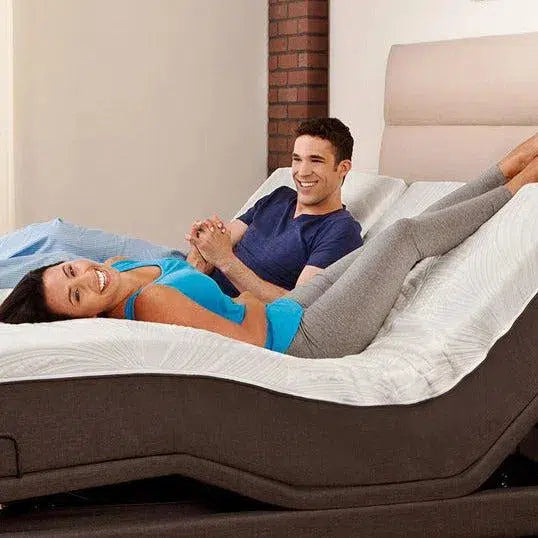 9000-640 Fully Upholsetered Adjustable Bed with Massage, Pillow Tilt, Lumbar Support and 3 Layer Standard Mattress-Sleep Doctor