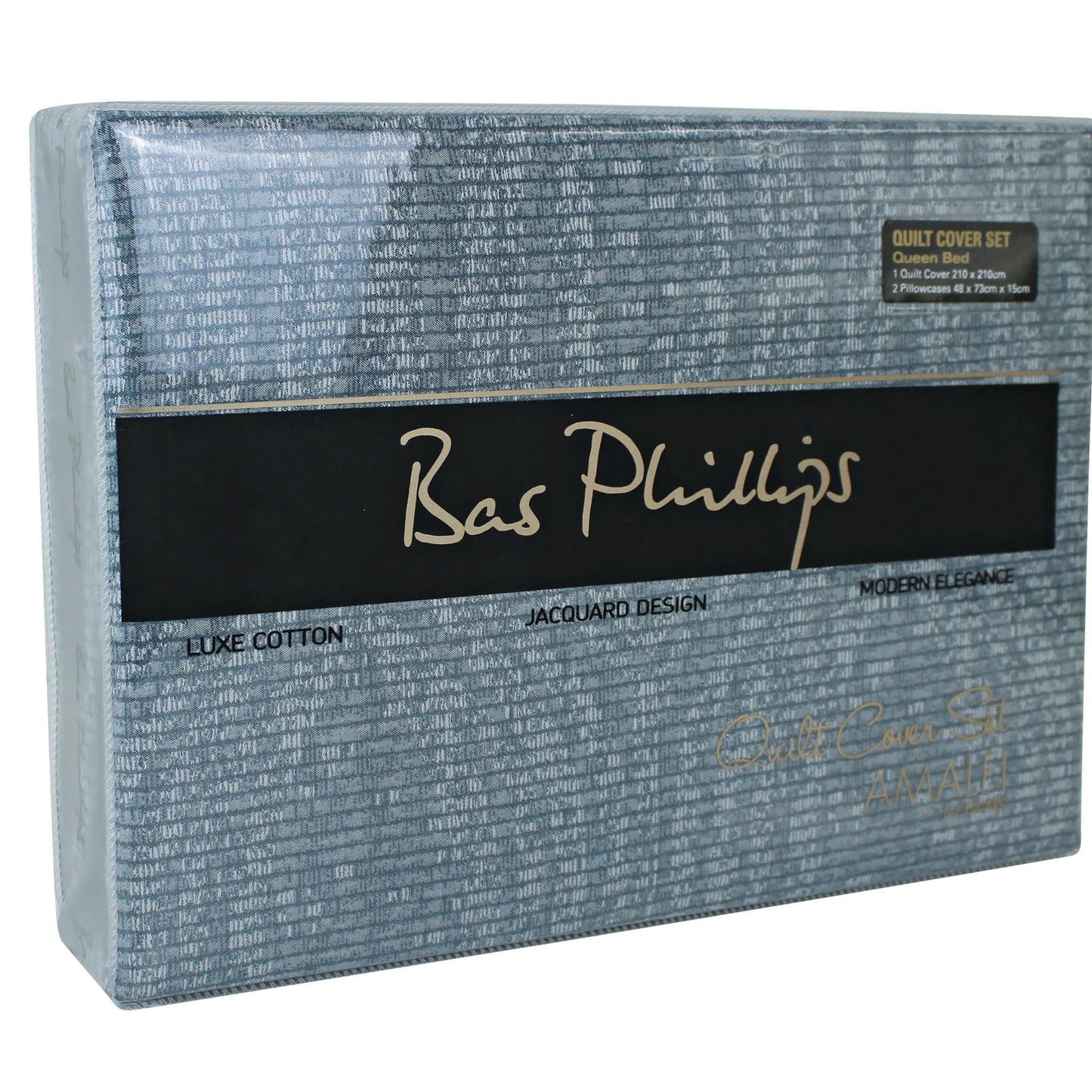 Amalfi Quilt Cover Set Blue Mist by Bas Phillips-Sleep Doctor