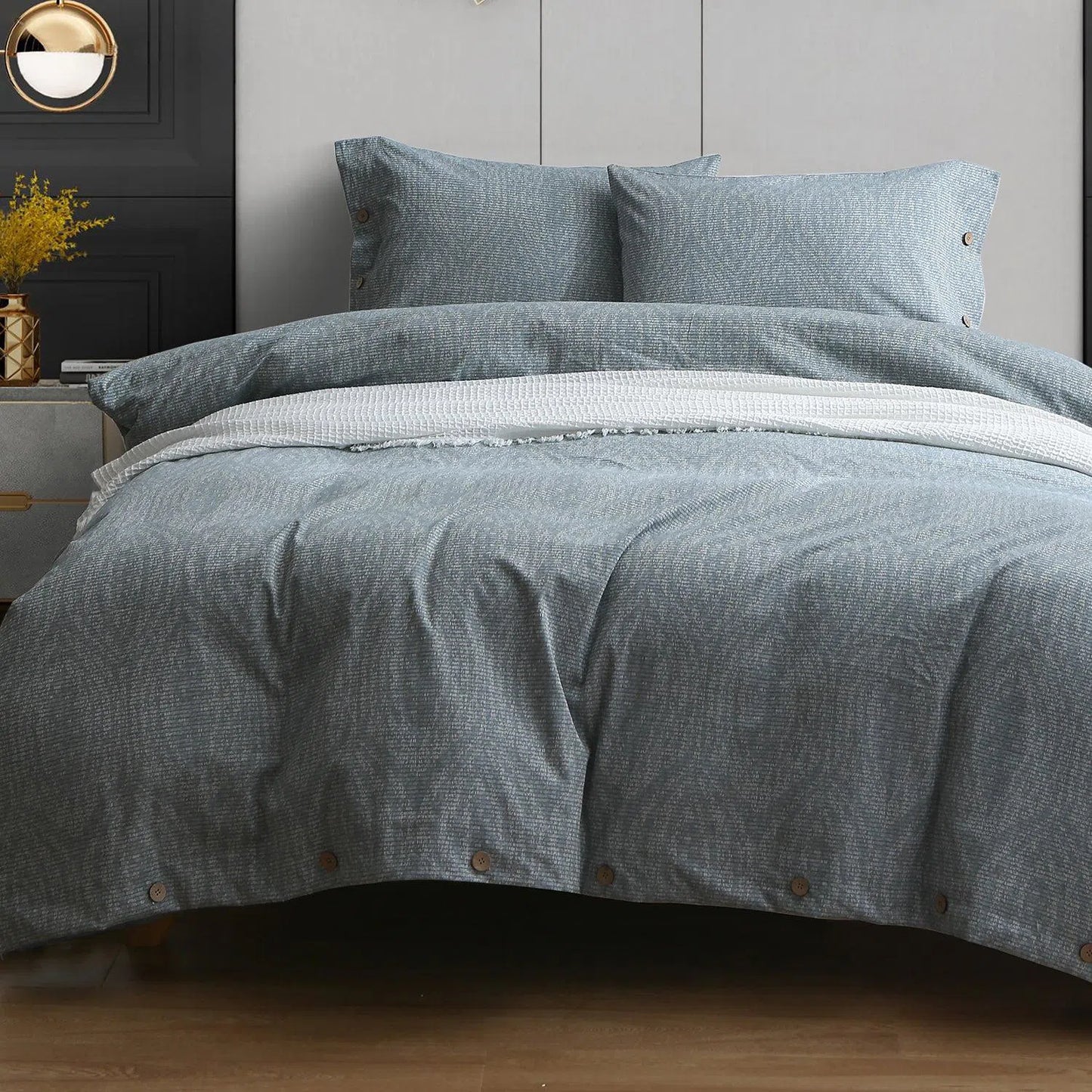 Amalfi Quilt Cover Set Blue Mist by Bas Phillips-Sleep Doctor