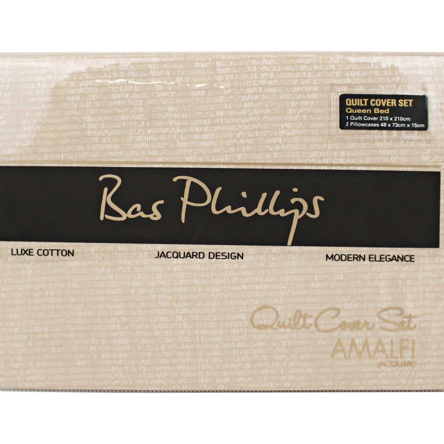 Amalfi Quilt Cover Set Sand by Bas Phillips-Sleep Doctor