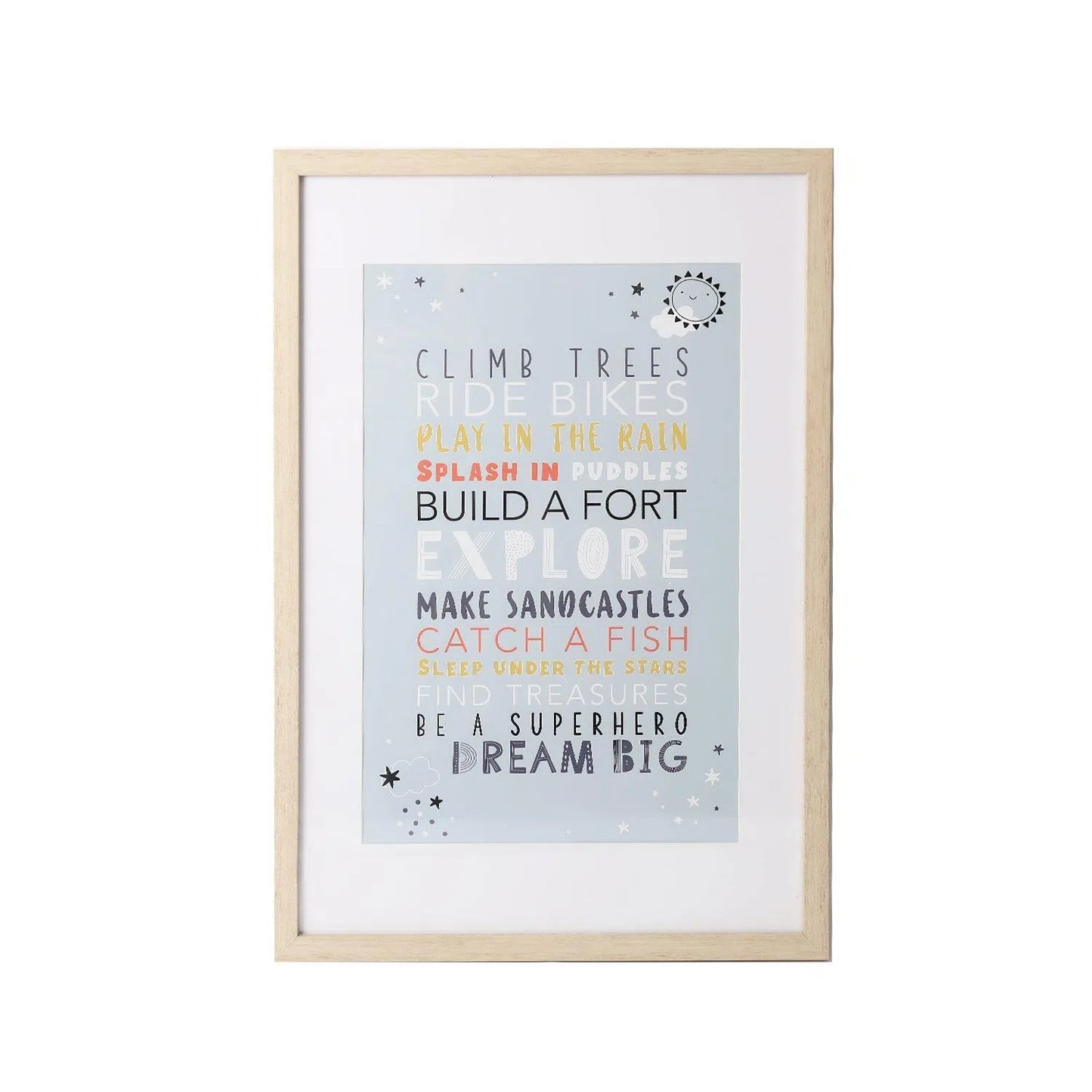 Baby Blue Framed Glass Print 43x63-Sleep Doctor