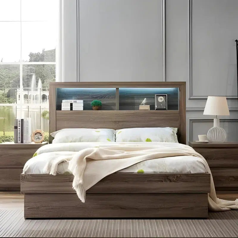 Bali Bed with 3 Storage Drawers and Bed Light-Sleep Doctor
