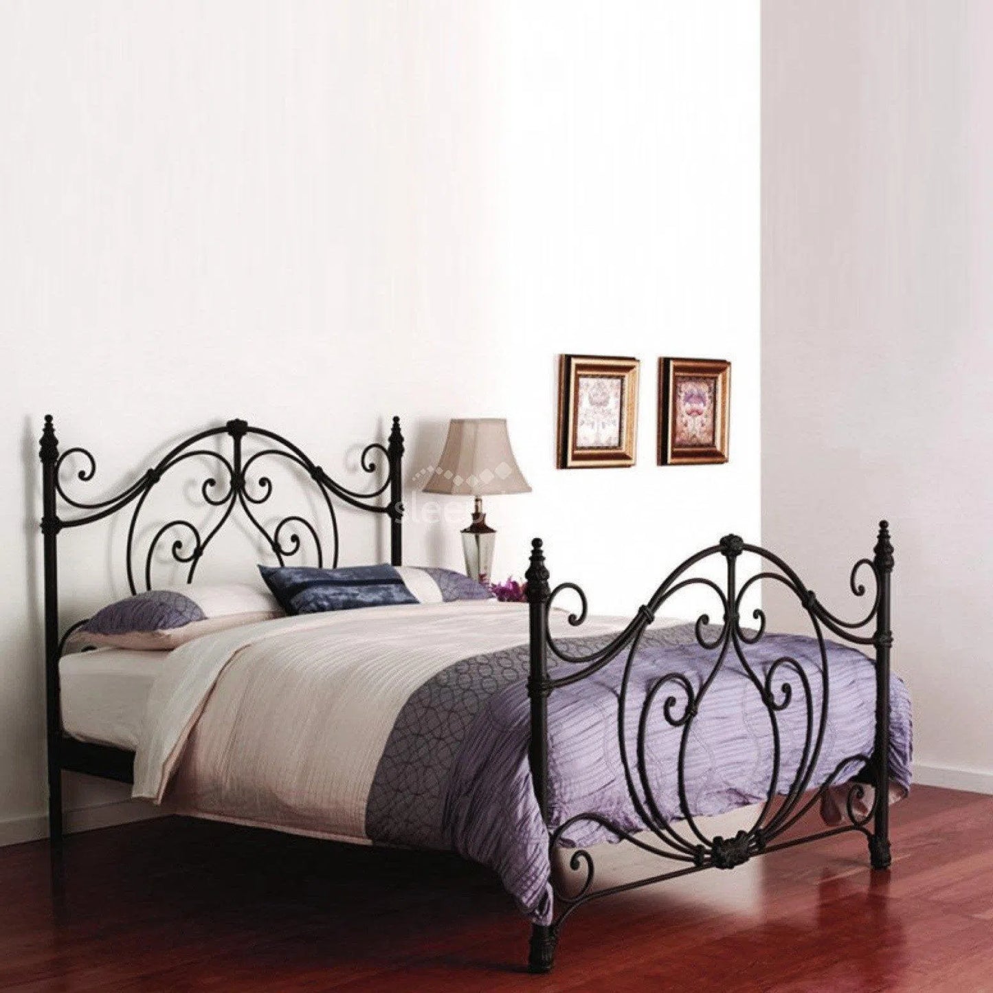 Bogart Size Cast and Wrought Iron Verdi Gri Bed-Sleep Doctor