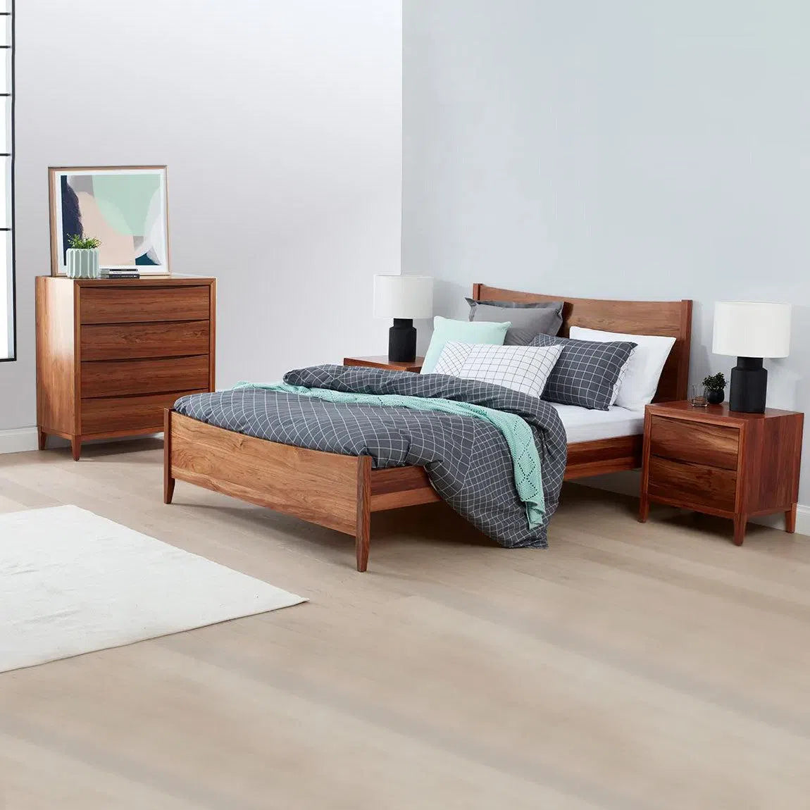 Bolton Solid Blackwood Timber Bedside Table - Australian Made-Sleep Doctor