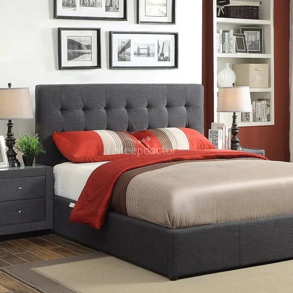 Brooklyn Gas Lift Storage Bed Frame in Fabric-Sleep Doctor