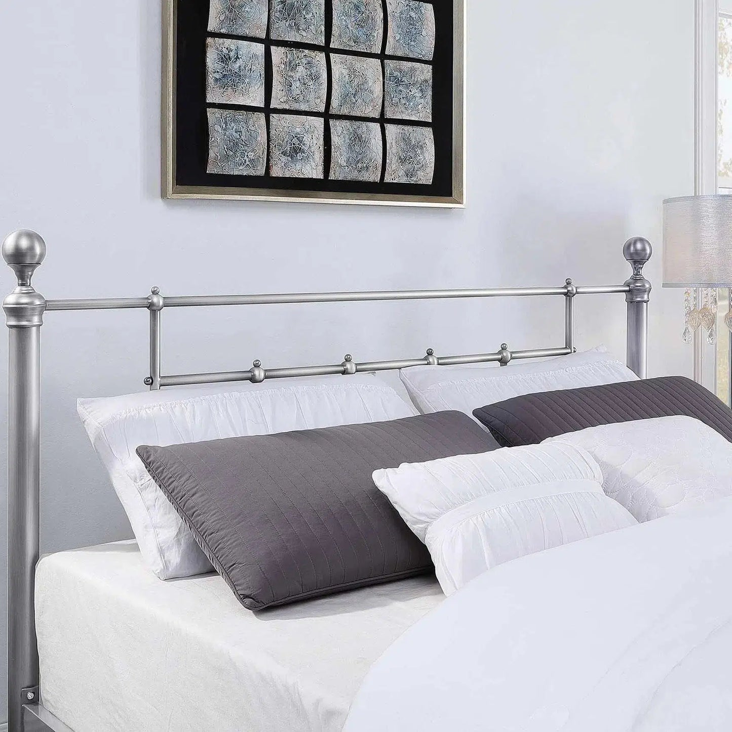Chadstone Metal Bed in Pewter-Sleep Doctor