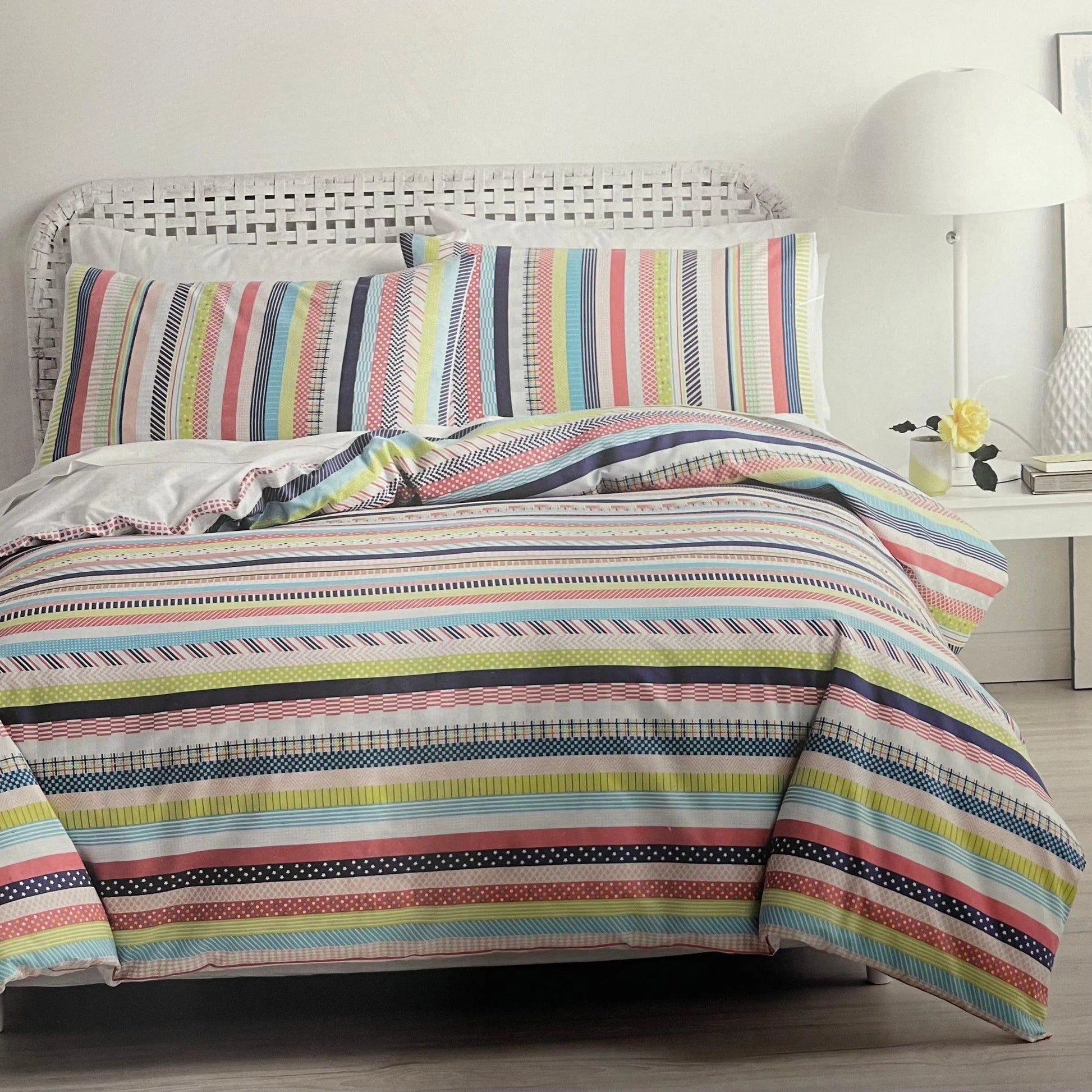 Deco Tape Multi Quilt Cover Set Single-Sleep Doctor
