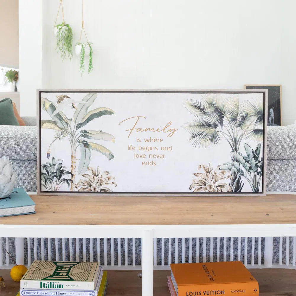 Exotic Family Framed Canvas 94x44-Sleep Doctor