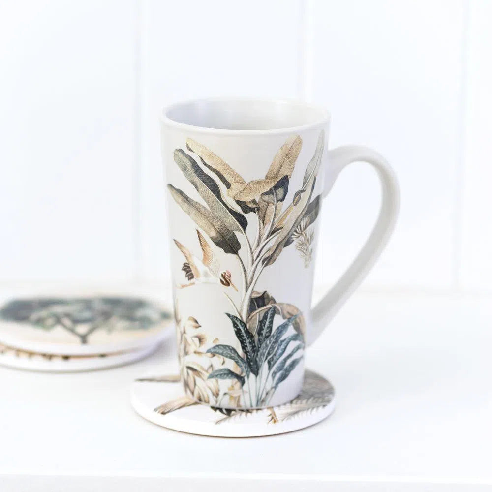 Exotic Ferns Latte Mug-Sleep Doctor