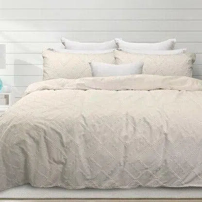 Gypsy Textured Quilt Cover Set Sand By Bas Phillips-Sleep Doctor
