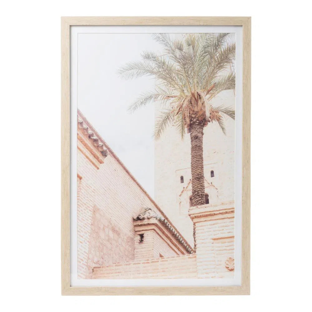 Modern Oasis Palm Glass Print 40x60-Sleep Doctor