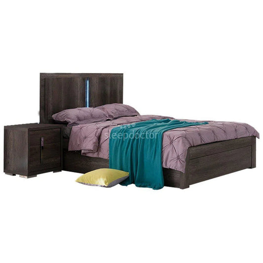 Monaco Bed White With 3 Drawers-Sleep Doctor