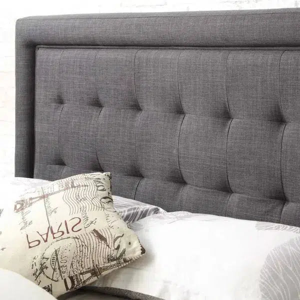 Regent Bed in Upholstered Fabric with Timber Slat Base-Sleep Doctor