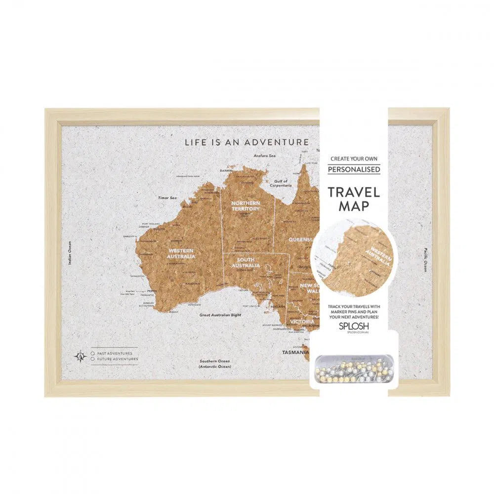 Travel Board Australia Map Small-Sleep Doctor