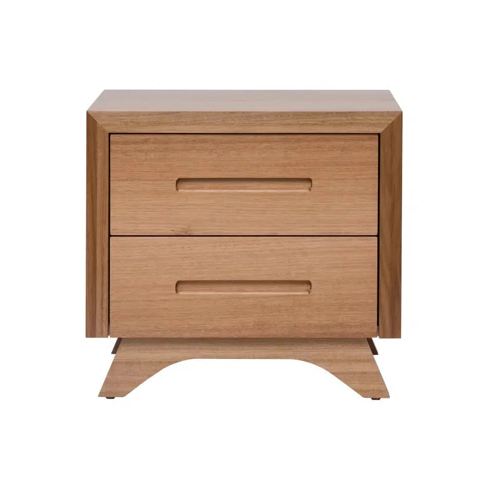 Valencia Solid Tasmanian Oak Timber Bedside Table Australian Made Sleep Doctor Campbelltown 9841