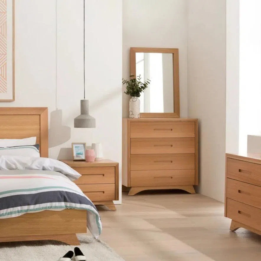 Valencia Solid Tasmanian Oak Timber Wall Hanging Mirror - Australian Made-Sleep Doctor