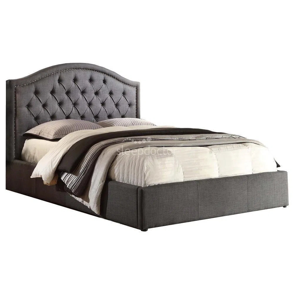 Windsor Gas Lift Storage Bed in Upholstered Fabric-Sleep Doctor