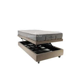 6700-670 Head Foot Adjustable Bed Fully Upholstered with Scissor Lift and 3 Layer Standard Mattress