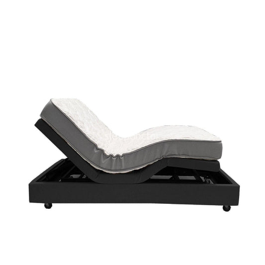 9000-640 Fully Upholsetered Adjustable Bed with Massage, Pillow Tilt, Lumbar Support and Standard Mattress-Sleep Doctor