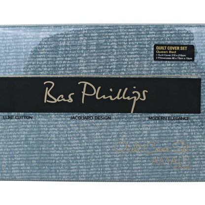 Amalfi Quilt Cover Set Blue Mist by Bas Phillips-Sleep Doctor