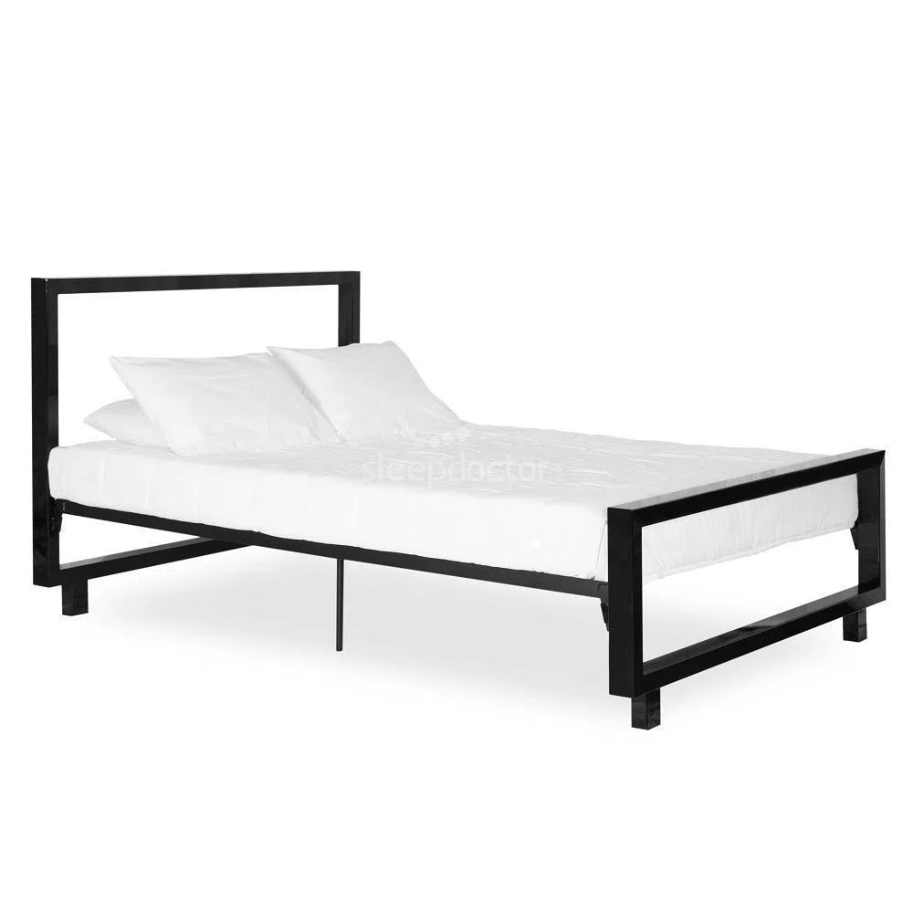 Axel Steel Bed Frame and Timber Slats Australian Made-Sleep Doctor