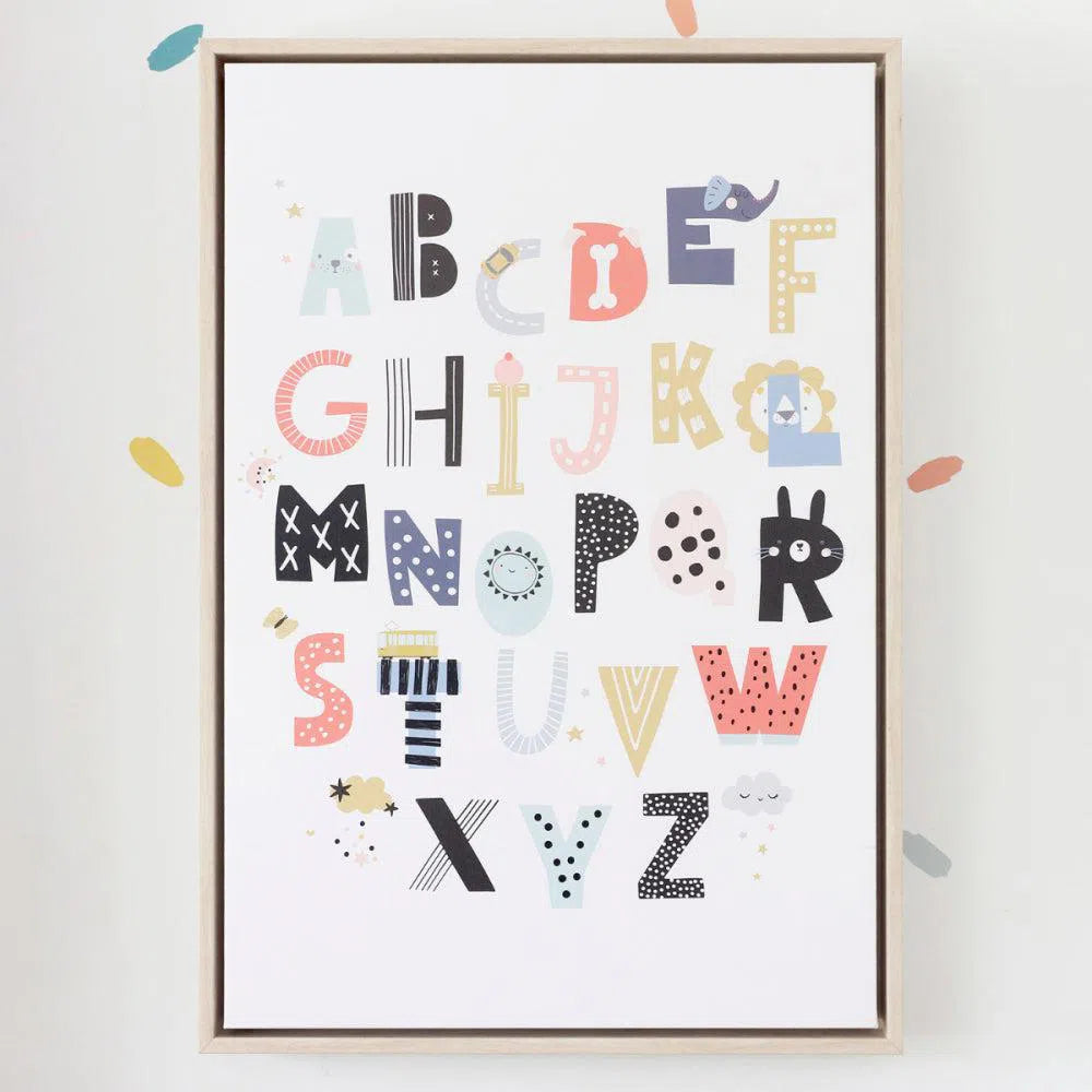 Baby Alphabet Framed Canvas 40x60-Sleep Doctor