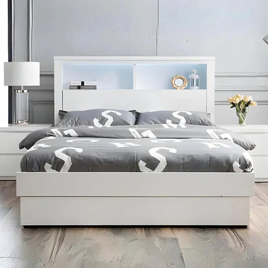 Bali Bed with 3 Storage Drawers and Bed Light-Sleep Doctor