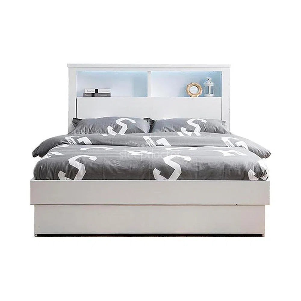 Bali Gas Lift Storage Bed with Foot End Drawer and Bed Light-Sleep Doctor