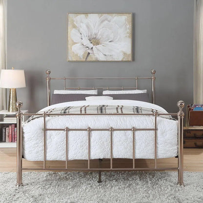 Chadstone Metal Bed in Rose Gold-Sleep Doctor