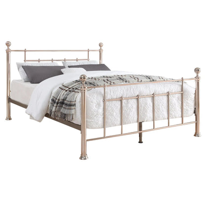 Chadstone Metal Bed in Rose Gold-Sleep Doctor