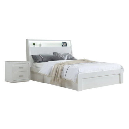 Chicago 3 Drawer Storage Bed With Bed Light-Sleep Doctor