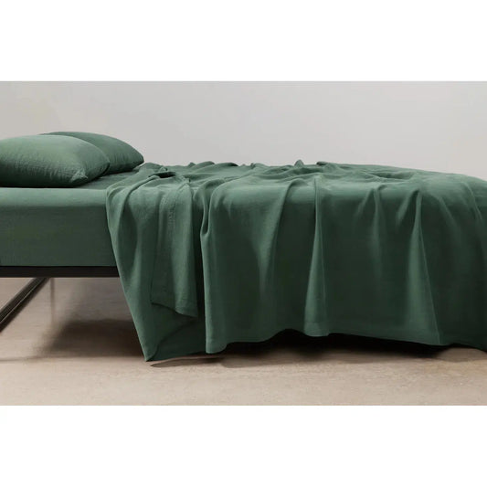 Fitted Sheet Beaux Split Queen 76 X 203 Green Forest-Sleep Doctor