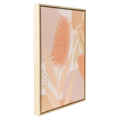 Fleur Bottlebrush Framed Canvas 44x64-Sleep Doctor