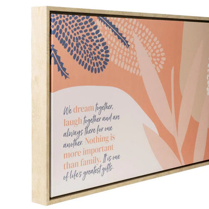 Fleur Family Framed Canvas 94x44-Sleep Doctor