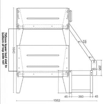 Irvine Single over Double Bunk Bed-Sleep Doctor