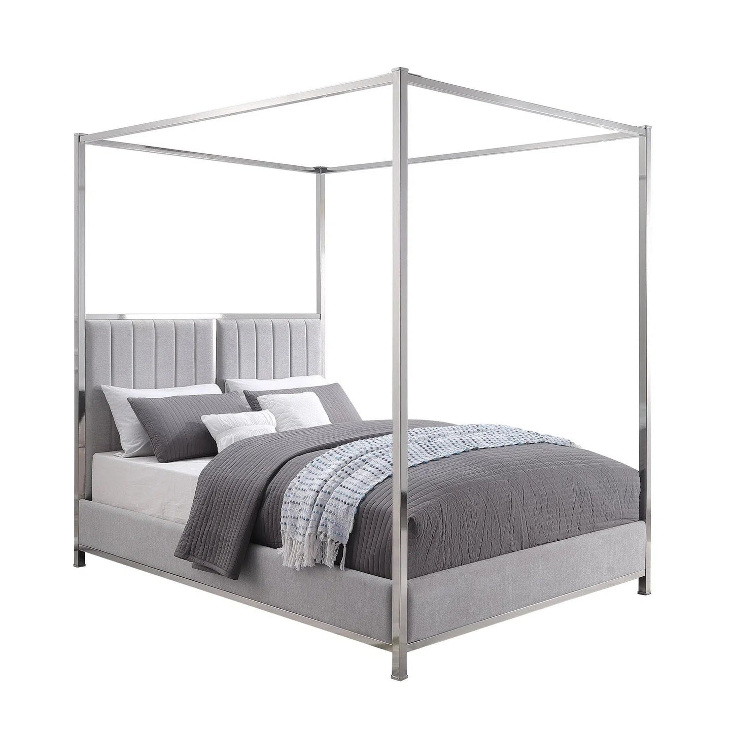 Kingston 4 Poster Bed with Fabric Upholsetered Bedhead-Sleep Doctor