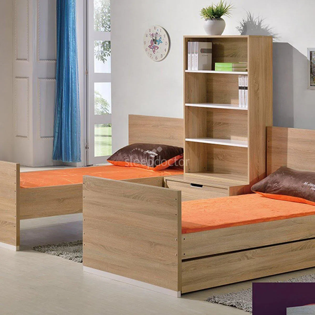 Magic Bunk with Trundle Bed in Vintage Oak-Sleep Doctor