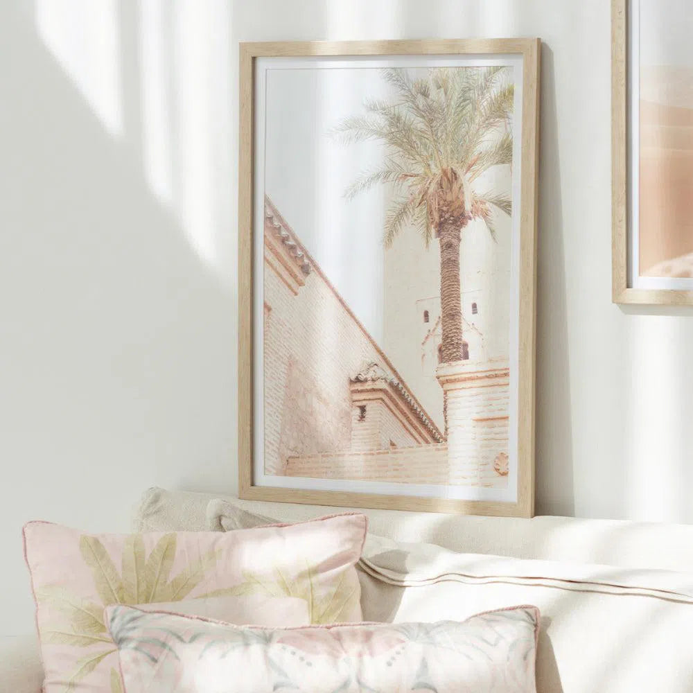 Modern Oasis Palm Glass Print 40x60-Sleep Doctor