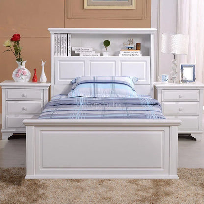 Mozart King Single Lift Bed With Drawer White-Sleep Doctor