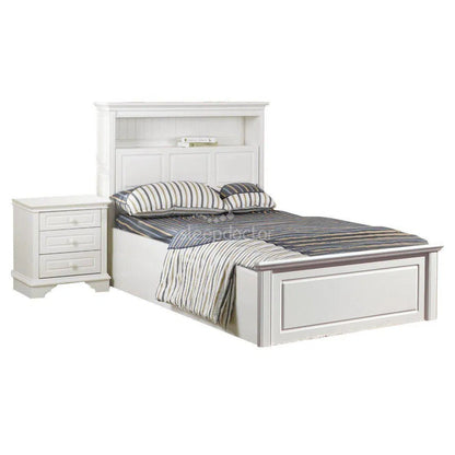 Mozart King Single Lift Bed With Drawer White-Sleep Doctor