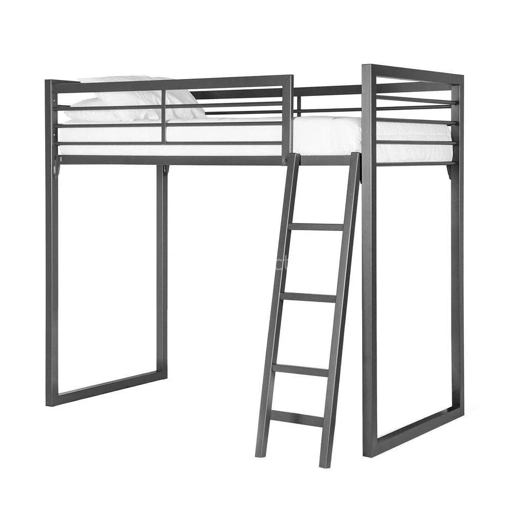 Nash Loft Bed Metal Engineered with Timber Slatss Australian Made-Sleep Doctor