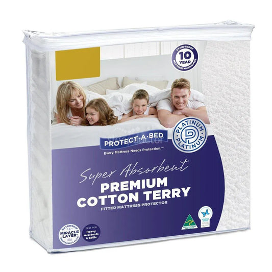 Premium Cotton Terry Fitted Mattress Protector by Protect-A-Bed-Sleep Doctor