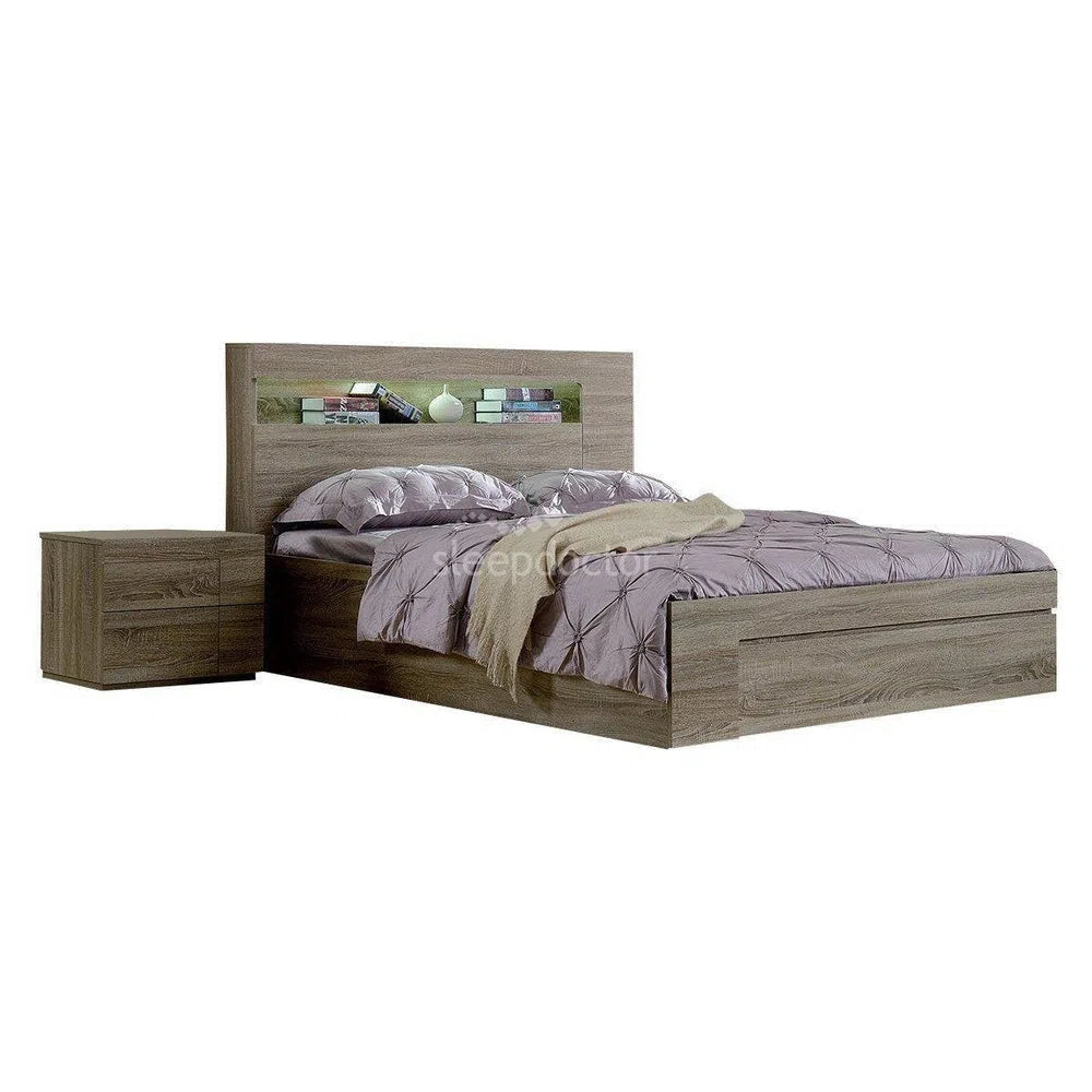 Savannah Mocca Bed Side Lift And Drawers-Sleep Doctor