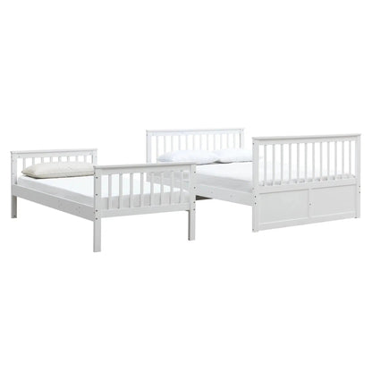 Single Over Double Seattle Bunk Bed in White-Sleep Doctor