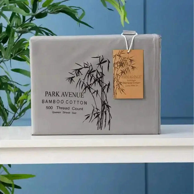 Park Avenue 500TC Bamboo Cotton Sheet Long Single Charcoal-Sleep Doctor
