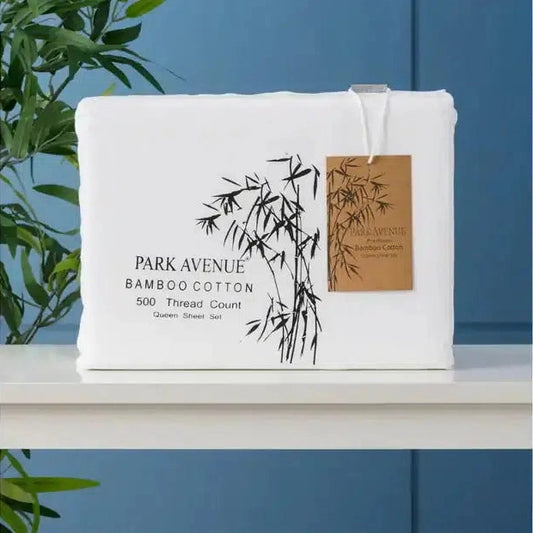 Park Avenue 500TC Bamboo Cotton Sheet Split Queen White-Sleep Doctor